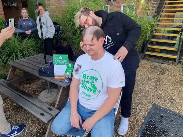 No hairdressers required here - another donation, another slice taken off.