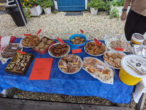 Various Moroccan foods laid out.