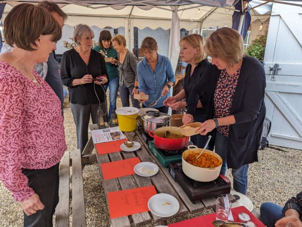 The community really loved the Moroccan food.