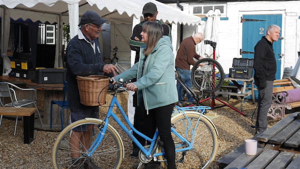 The Windsor Cycle Hub technicians working on bikes