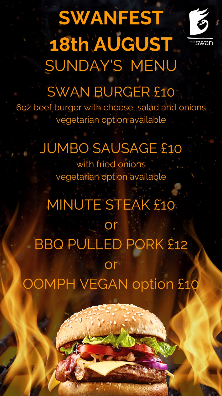 Sunday Menu at SwanFest