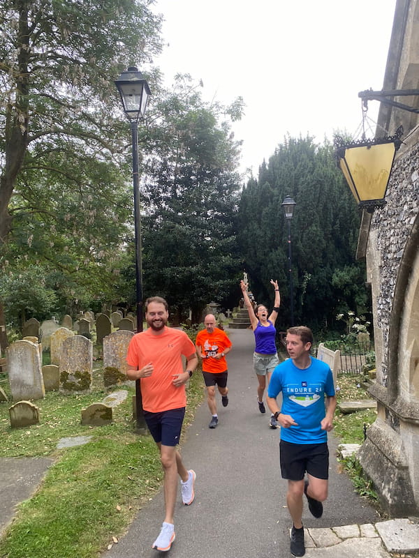 Another group of runners at St Andrews church