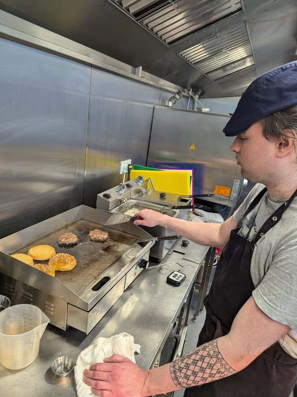 Harry at work in The Kitchen