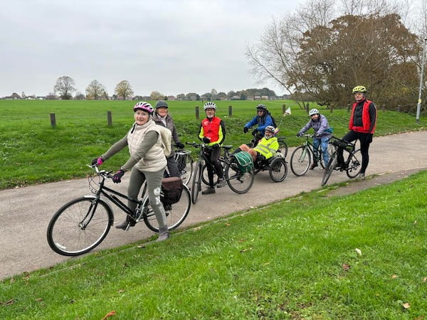 One of the Cycle Hub groups out on the road