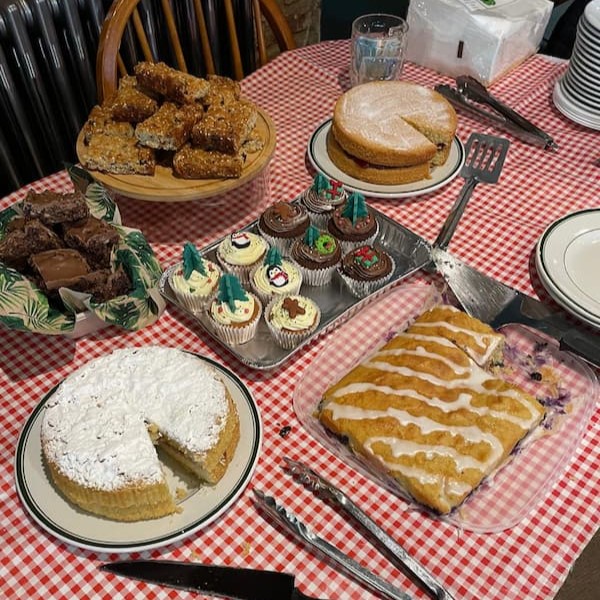 Our wonderful cake table for our charity coffee morning