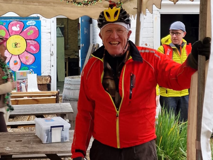 A happy rider ready for the off.