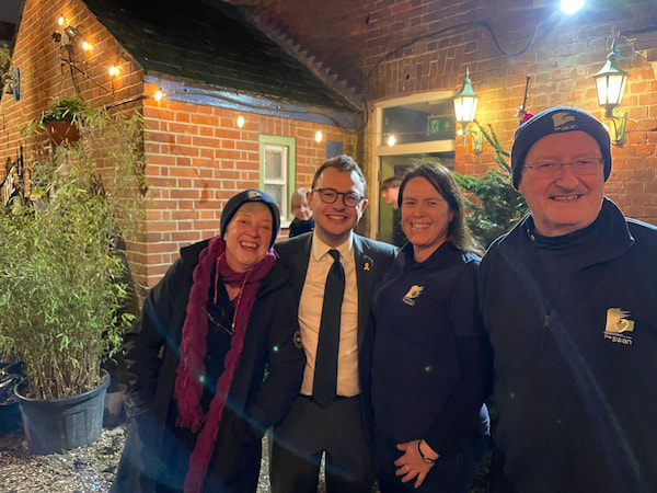 Jack Rankin with some of the Friends of The Swan committee