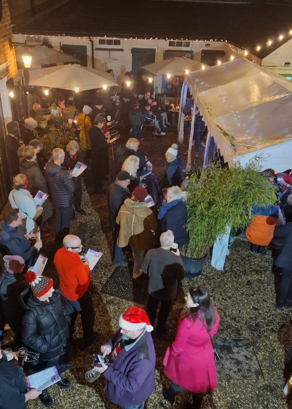 The Courtyard was a busy place during the evening