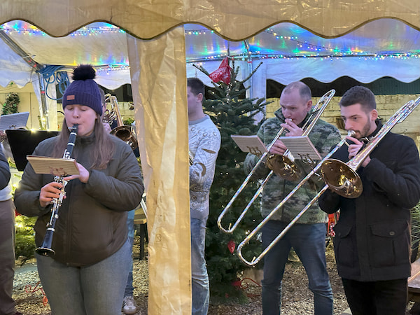 Brass section of the Broom Farm ensemble