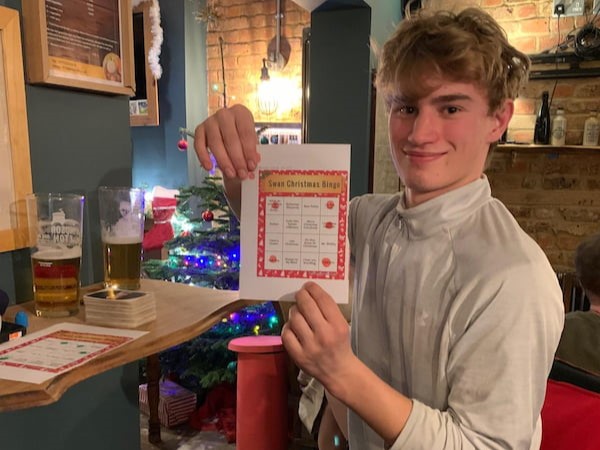 Daniel - four corners on the Music Bingo cash round - Christmas 2025