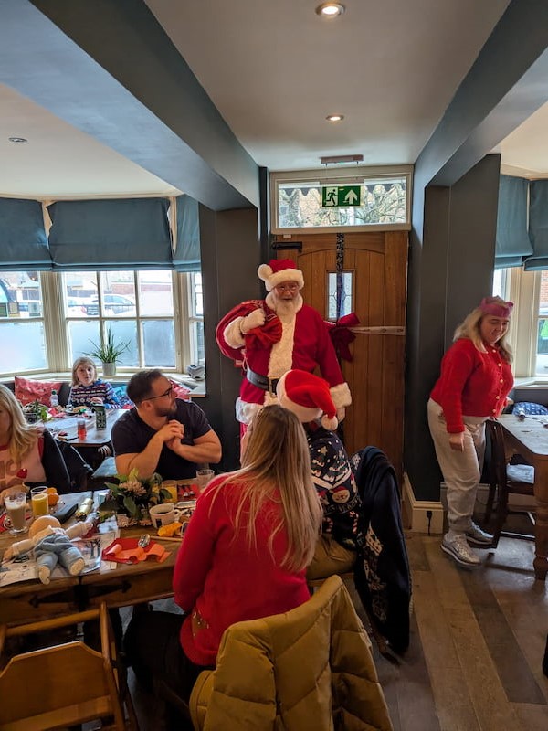 Santa with his sack of toys