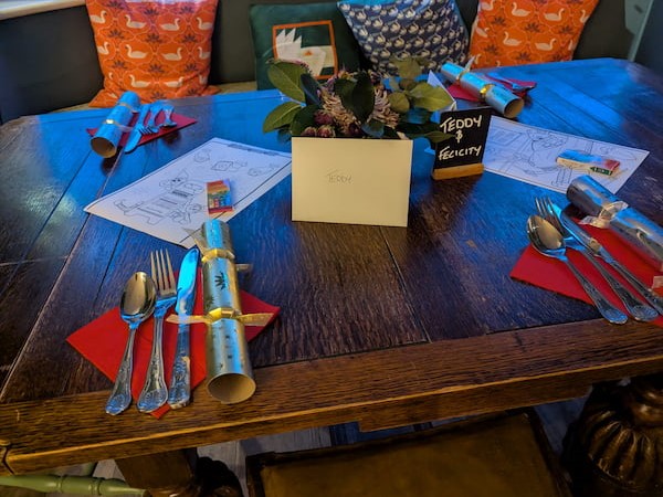 Place setting for Breakfast with Santa