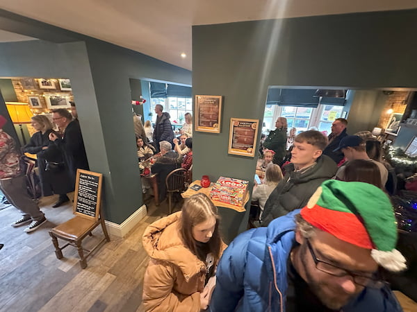 Inside the Bar was busy on Christmas Day