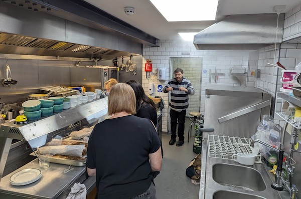 Prep work in the Kitchen