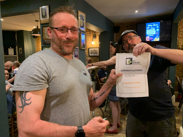 Martin won a packet crisps in the raffle of 30th April 2025