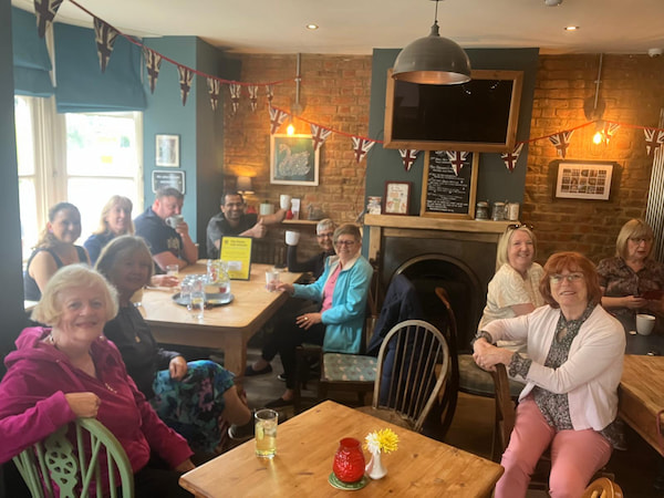 A good turnout at the Chatty Café just before the bank holiday