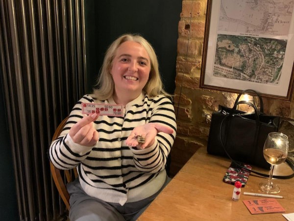 Katy won a line in the cash jackpot game