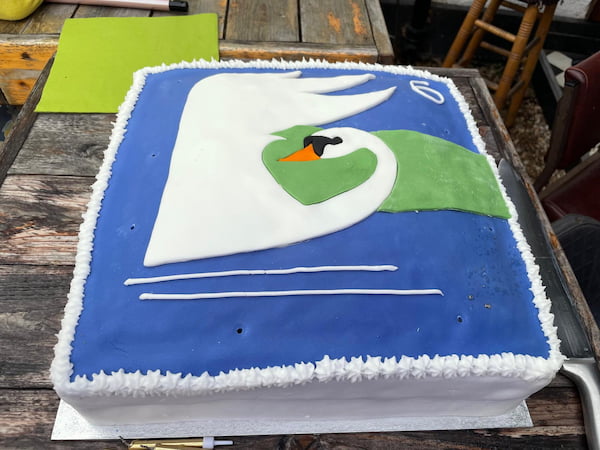 Sixth birthday cake at The Swan