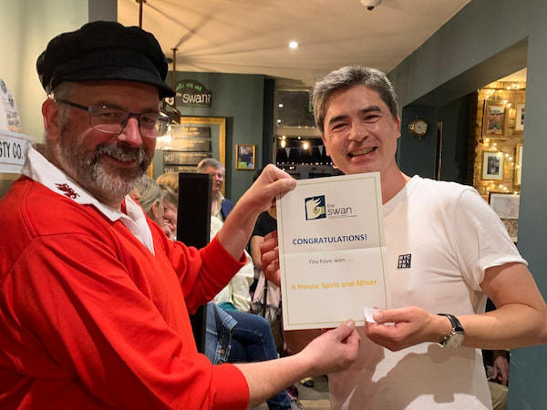 Winner of the 23rd July 2025 raffle - Simon won house spirit and mixer