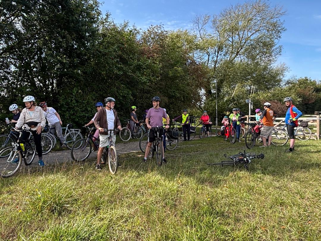 Riders out on the guided ride