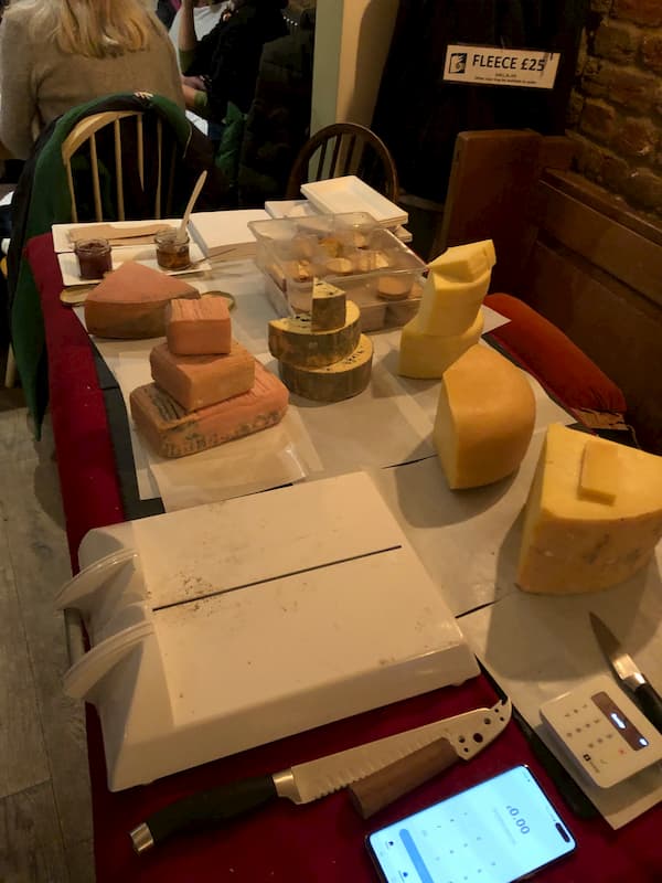 The cheese selection provided by The CheeseMunger
