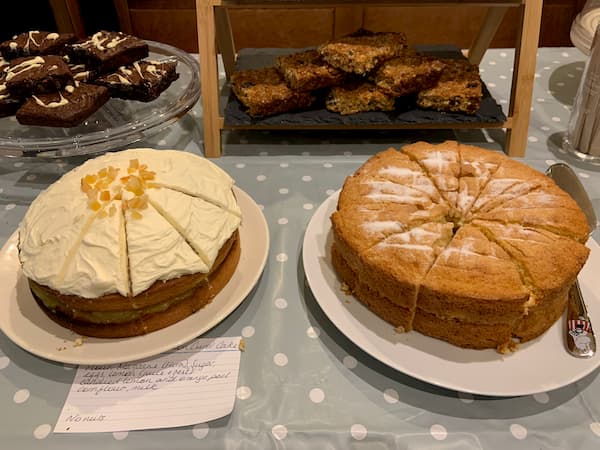Lemon curd cake to the left which was the most popular