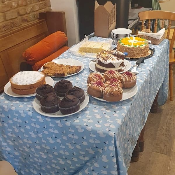 Lots and lots of scrummy cakes just before the start.