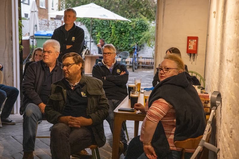 The team waiting to hear the result