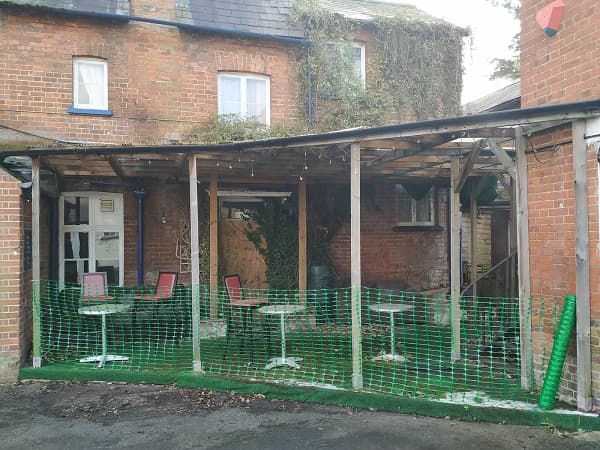 Old and derelict patio area