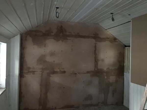 End of school room newly plastered