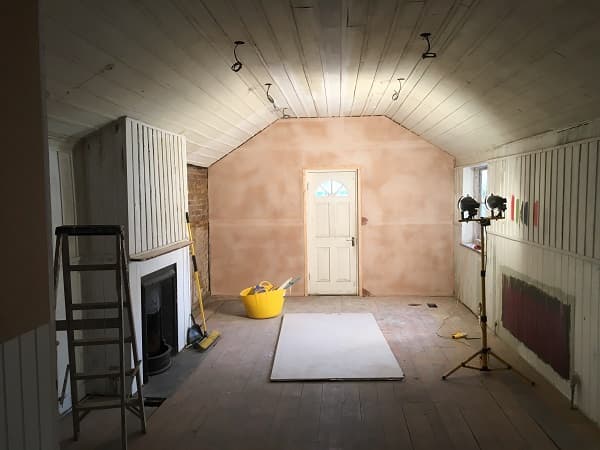 End school wall beautifully plastered