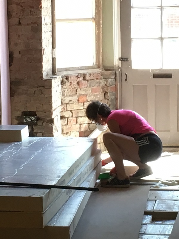 Theresa measuring up insulation