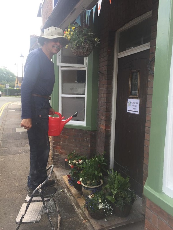 Pops in most days to water plants and sort the refuse out