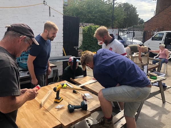 School room staff hard at work