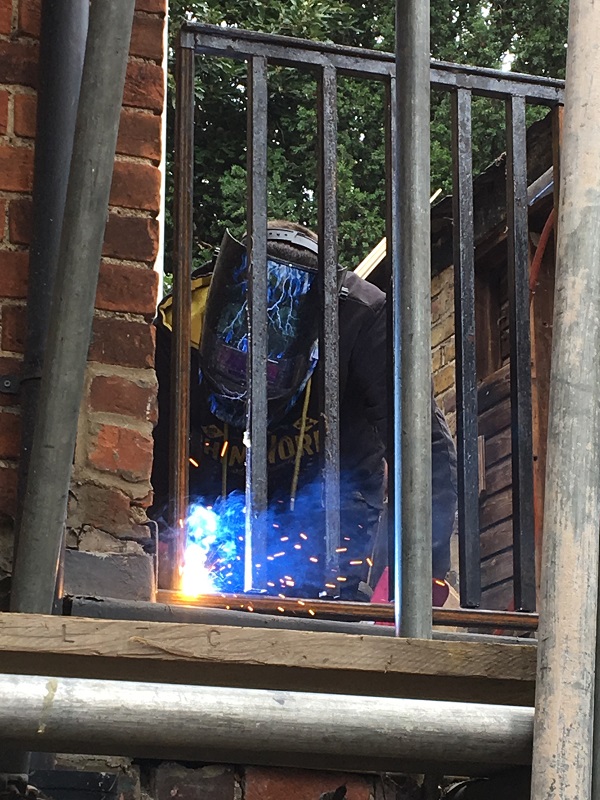 Its A Steel welding outside the school room