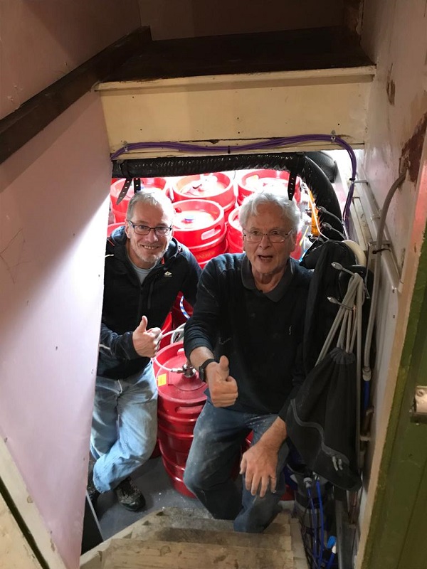 Trevor and Jim in the cellar