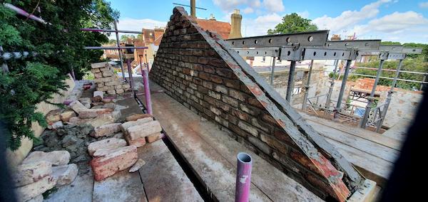 New gable end at back of The Coach House