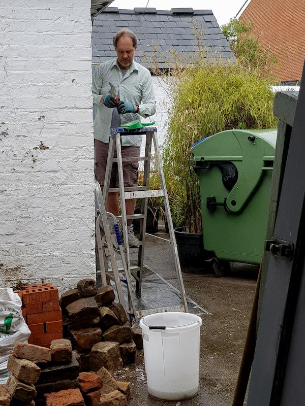 Painting The Stable walls