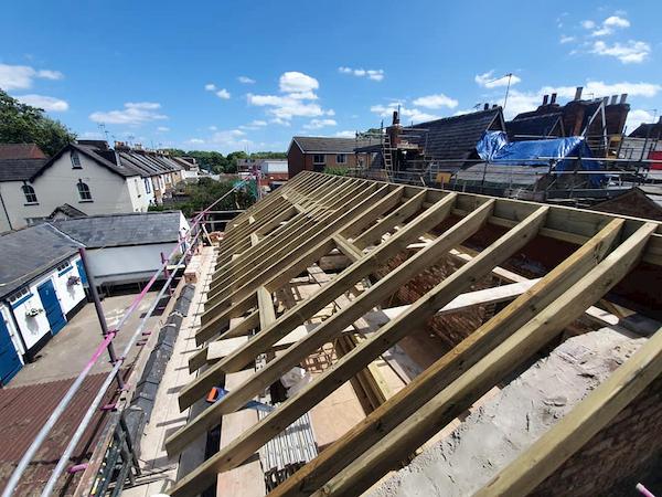 New steel lintel in place