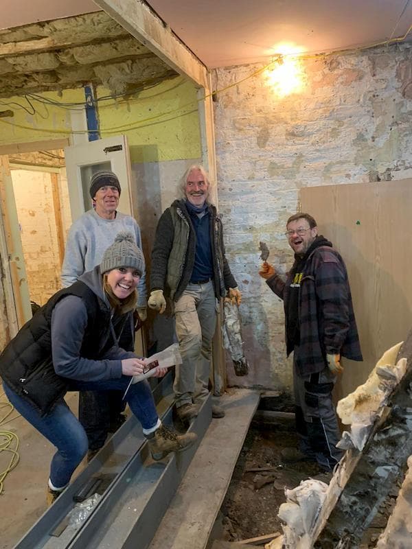 The team working in The Kitchen