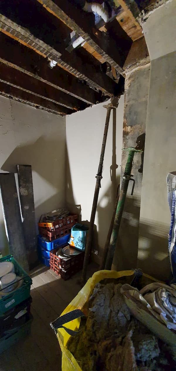 Bedroom that has been affected