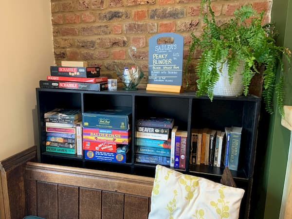 A range of board games now in the bookcase