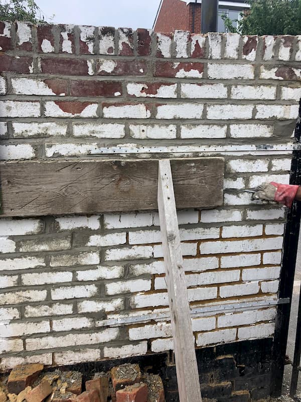 Re-pointing the front wall