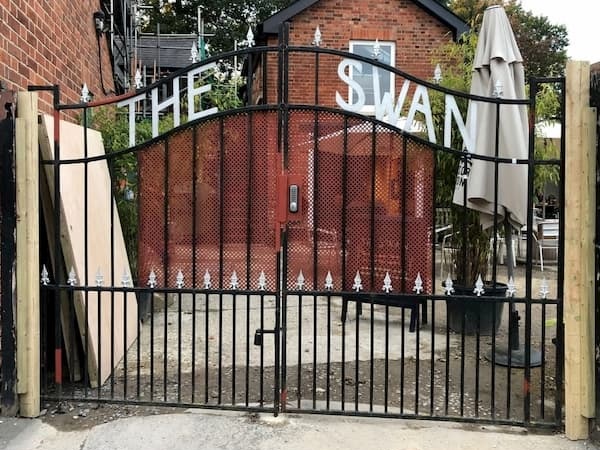 The gates have been returned and mounted