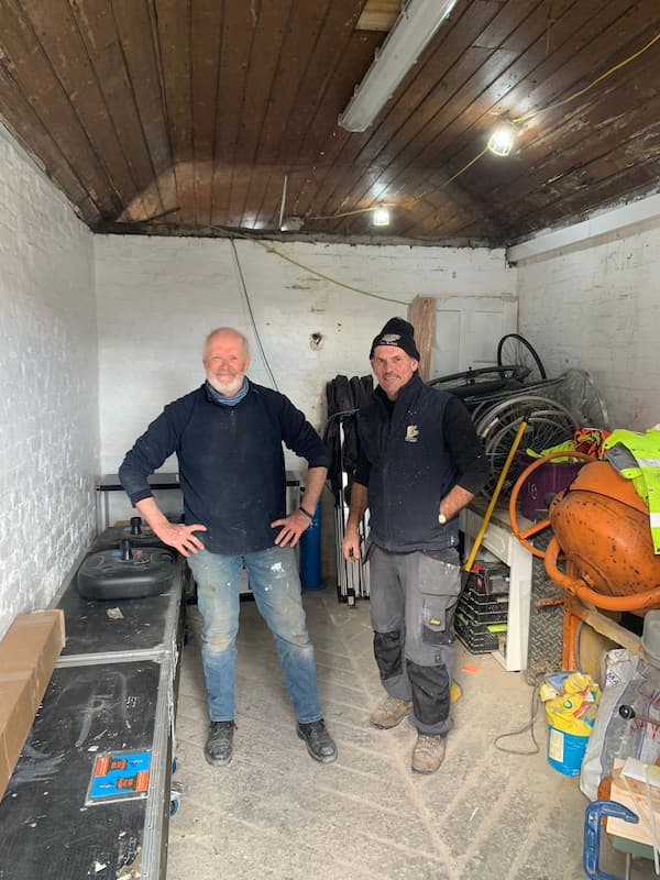 A very happy John and Keith in stable 5