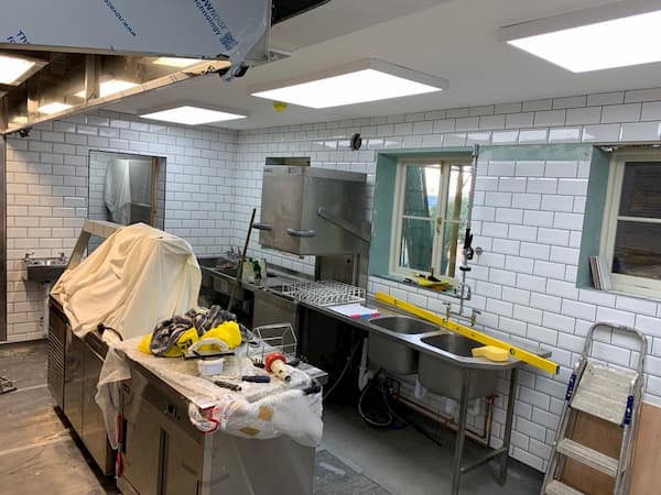 The Kitchen nearly fully tiles now