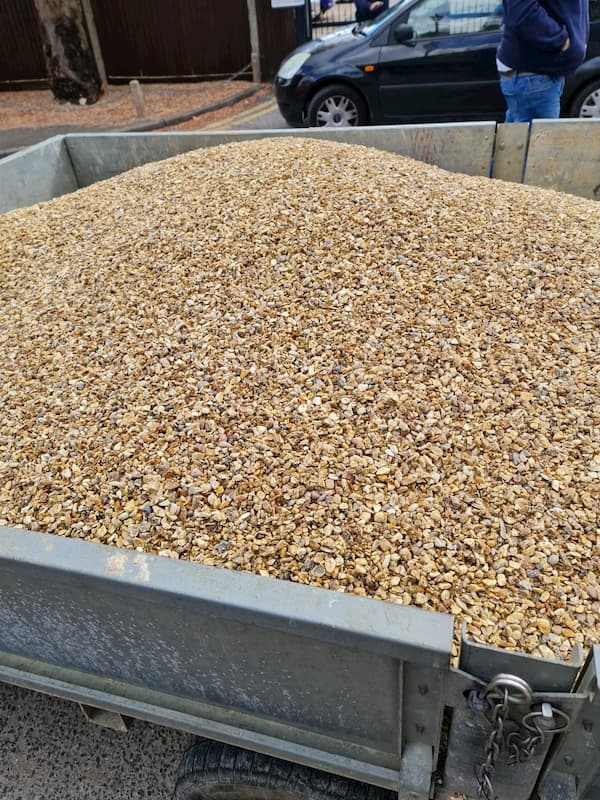 Delivery of stones to cover The Courtyard