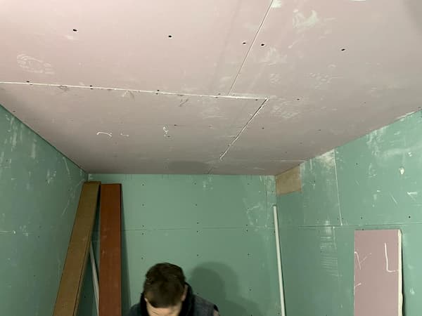 Cieling in The Coldroom ready for plastering