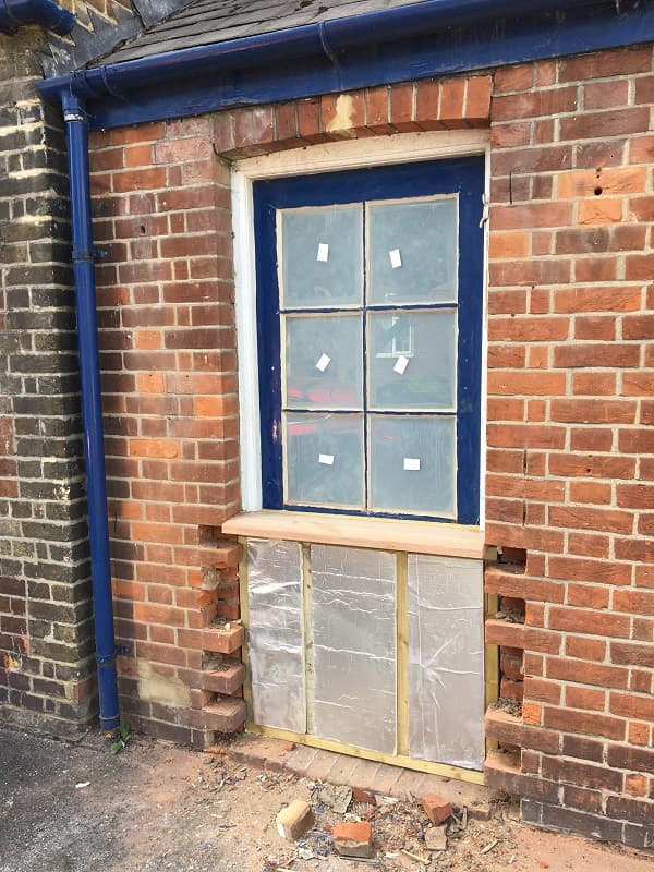 External door at ladies toilet eventually removed