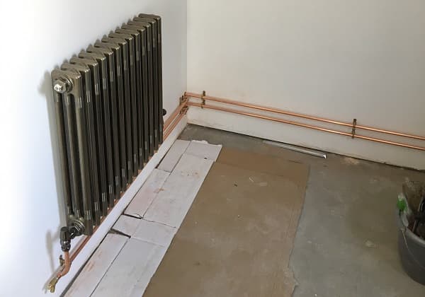 Wall mounted radiator added